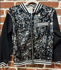 SVJ FREEDOM Patch with Black Sequin Vest and Black Sleeves