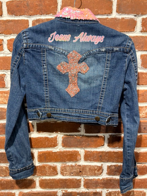 DBJ Pink Always Jesus Cropped Jacket