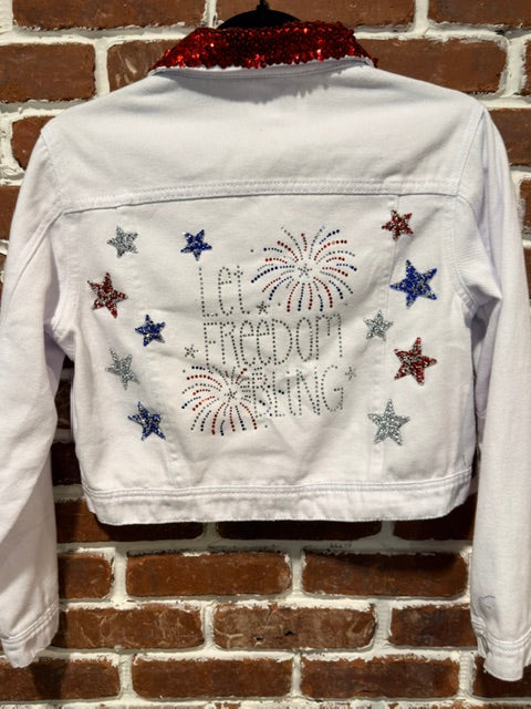 DBJ Let Freedom Bling White with Red/White/Blue Stars