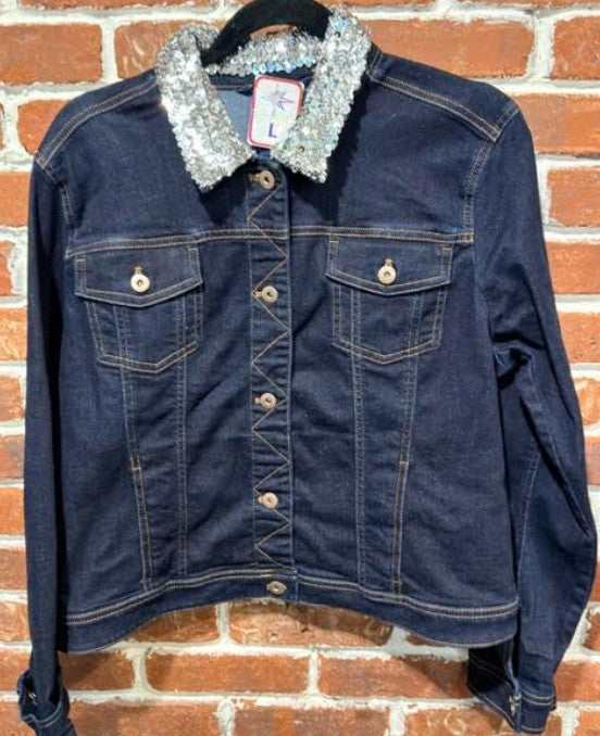 DBJ Independence Firework Iridescent Dark Denim Jacket