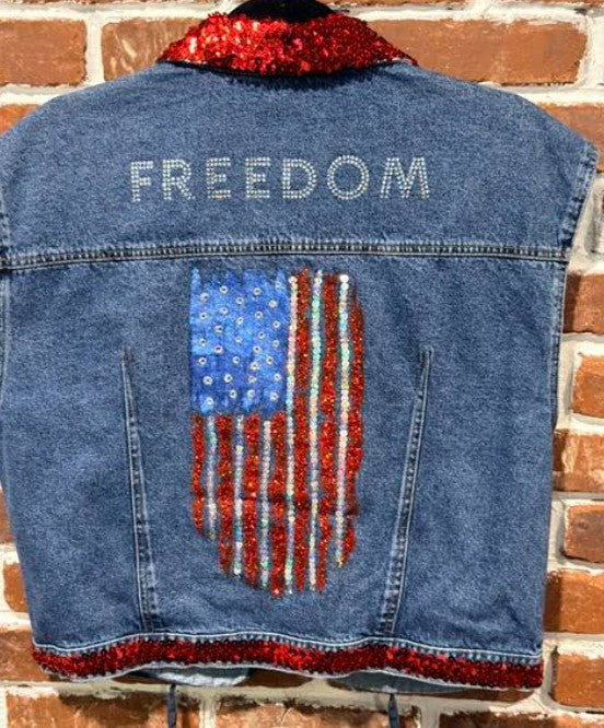 DBV Sideway American Flag FREEDOM Cropped