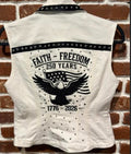 DBV Faith and Freedom 250  Eagle with White Denim Vest
