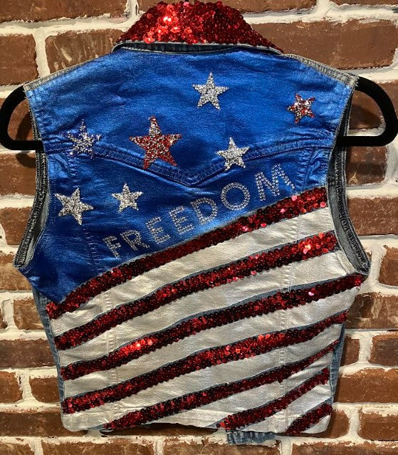DBV FREEDOM Titled Blue and Red Slanted Stripes