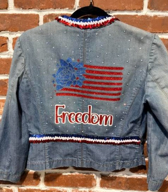 DBJ Flower American Flag Jacket