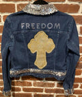 DBJ Gold Cross with Silver FREEDOM Jacket