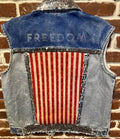 DBV Side Red Stripes and Freedom Faded Denim