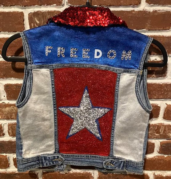 DBV Red Lone Star Vest with Blue Freedom