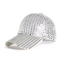 Baseball Cap Sequin White/Silver